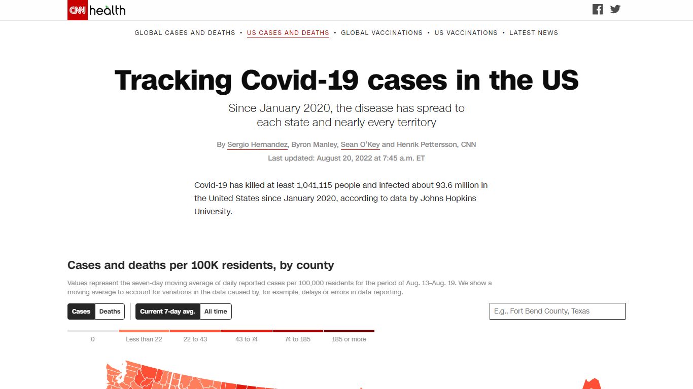 Tracking Covid-19 cases in the US - CNN